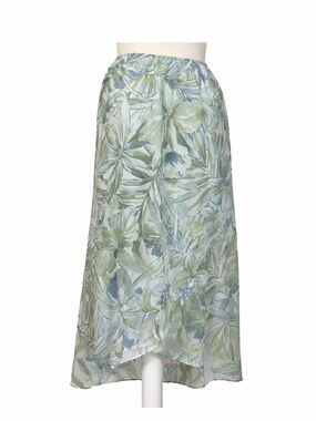 Kathie Lee  Green Floral Midi Skirt Size 6